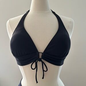 ROBIN PICCONE halter bikini top black. Just top.